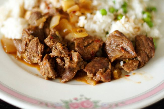 how to make GABA rice and beef stew